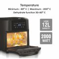 Glen  Air Fryer Digital, 12 Litre Capacity, 8 Pre Set Menu, Time and Temperature Control, 2000W - (SA 3040 DSS). 