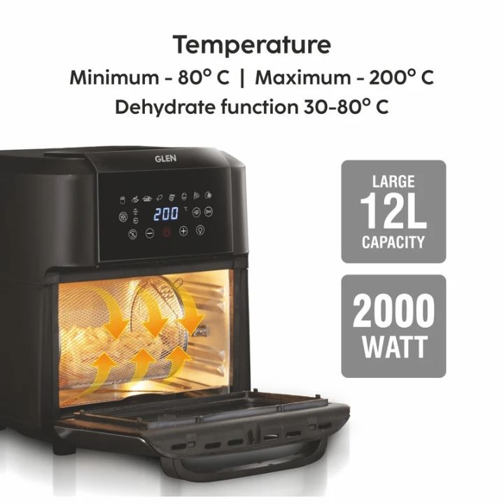 Glen%20%20Air%20Fryer%20Digital,%2012%20Litre%20Capacity,%208%20Pre%20Set%20Menu,%20Time%20and%20Temperature%20Control,%202000W%20-%20(SA%203040%20DSS)%20-%20Image%204