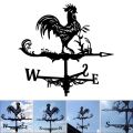 Farm Stainless Steel Home Weather Vane Wind Direction Indicator Yard Measuring Tools for Outdoor Rooster Animal Bracket. 