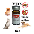 Detick – Solution For Scabies, Fungal, Lice, Flea, Ticks For Pets Cats & Dogs (1cc) by HAMROPETS. 