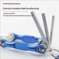 High Quality Portable Folding Allen Wrench Set 8-in-1 CR-V Material Folding Hexagonal Wrench Durable Multi-functional Metric Allen Key Set Work. 