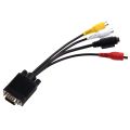 VGA Adapter to TV S-Video RCA Out Cable for PC Video. 