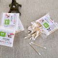 BEGAO Bag of 100 Wooden Stick Disposable Absorbent Makeup Cotton Swabs. 