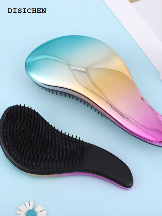DISICHEN%20Fashion%201pc%20Magic%20Anti-static%20Hair%20Brush%20Handle%20Plastic%20Electroplate%20Comb%20Shower%20Shampoo%20Massage%20Comb%20Salon%20Hair%20Styling%20Tools%20-%20Image%204