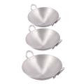 Set of 3 Pure Aluminium Kadhai/Kadai/Frying Pan for Cooking Deep Fry Combo of 3 Kadai 2 Litre + 3 Litre + 4 Litre. 