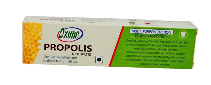 Ozone Propolis Toothpaste 100g  SLS, PARABEAN, GMO, SILICONE Free For Cleaner , Whiter And Healthier  NAtural ToothPest