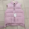 Women's Short Half Jacket Lightweight Zippered Sleeveless Puffer Vest. 