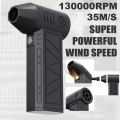 Cleaning Wind Speed 35m/s 130000RPM Turbofan With Flashlights Dust Removal High Power Jet Fan Dust Blower Powerful Violent Turbo Fan. 