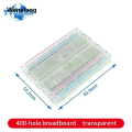 Wenefang 1PCS Breadboard 400 Tie Points Solderless Prototype Universal New Test Protoboard Bread Board White Transparent for Arduino. 