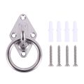 NAMUNY 2X 80Mmx50Mm Mounting Hook For Wall Or Ceiling With Round Ring Stainless Steel - Bracket / Attachment. 