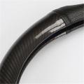 Black Carbon Fiber Leather Stitching Steering Wheel Cover Anti-Slip 38cm 15". 