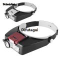 Difutagui Wenefang Sutuiying Head-Mounted Magnifier LED Illumination 1.5X 3X 8.5X 10X Helmet Luxury New style Fashion Style Magnifying Glass Jewelry Watch Maintenance Read Magnifier. 