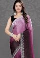 Latest Chinnon Peding saree with beautiful work with blouse Two tone saree | Trendy Party & Festive Wear | Traditional Ethnic Fashion | Buy Online. 