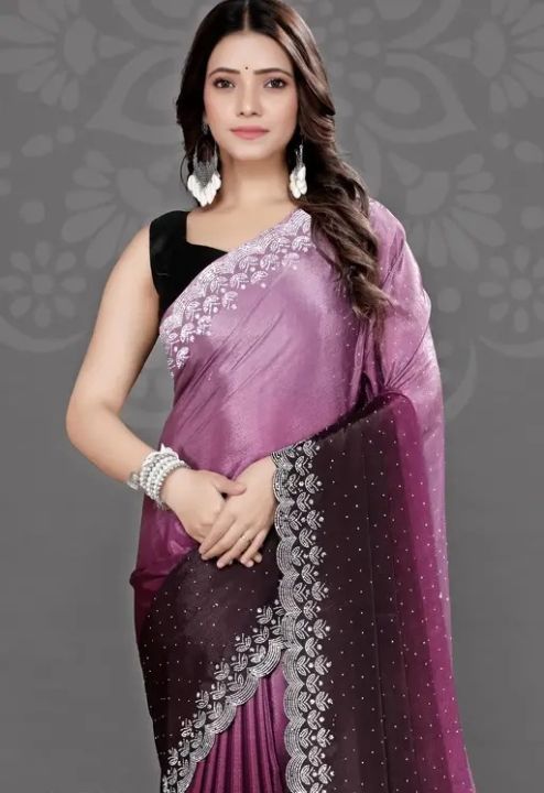 Latest%20Chinnon%20Peding%20saree%20with%20beautiful%20work%20with%20blouse%20Two%20tone%20saree%20%7C%20Trendy%20Party%20&%20Festive%20Wear%20%7C%20Traditional%20Ethnic%20Fashion%20%7C%20Buy%20Online%20-%20Image%204