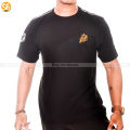Black Bordered Round Neck T-Shirt For Men. 