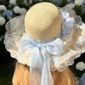 Lightweight Floral Design Woman's Straw Hat Breathable Sun Protection Cap UV Protection Elegant Women's Sun Visor Hats Summer Season. 