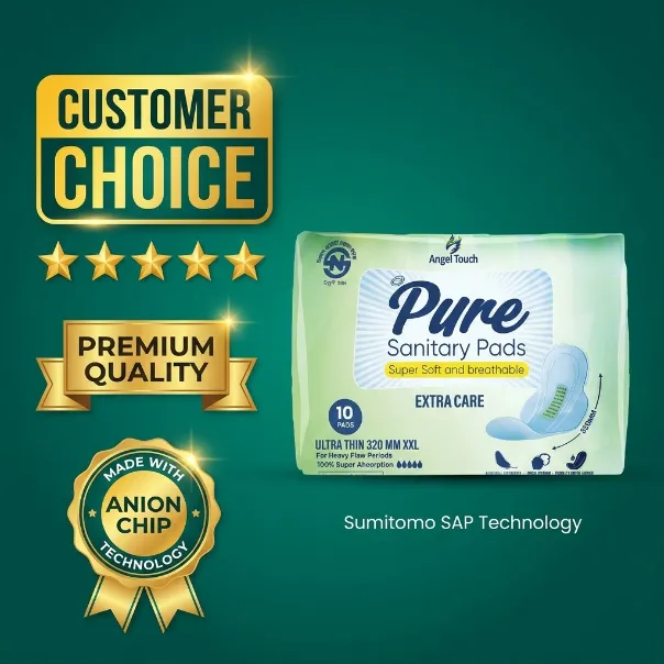 PURE%20Extra%20Care%20XXL%20320mm%20%E2%80%93%20Ultra%20Thin%20Heavy%20Flow%20Pads%20%7C%208%20Pads%20%7C%20Sanitary%20Pad%20%7C%20Sumitomo%20SAP%20%7C%20Leak%20Guard%20-%20Image%205