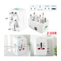 The Universal Travel Plug Adapter Converter With Universal Socket Travel Adapter  With Dual Usb Port. 