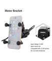 Motorcycle Phone Mount, LESHP Universal X-Grip Clamp Stand Holder for Bike / Bicycle / Motorbike with USB Charger fits android/ios. 