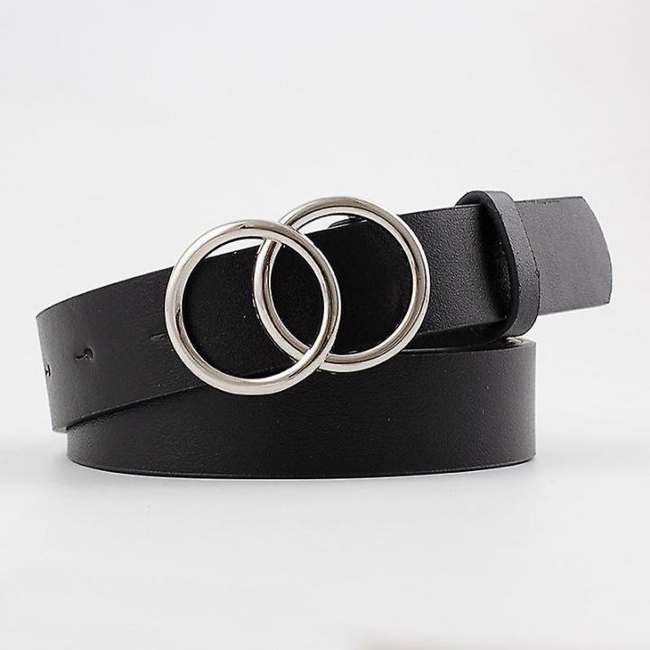 Women%20Casual,%20Formal,%20Party,%20Evening%20Black,%20%20Leather%20Belt%20-%20Fashion%20%7C%20Belts%20For%20Women%20%7C%20Women's%20Wear%20%7C%20Gold%20Double%20O-Ring%20Buckle%20-%20Image%202