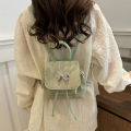 Fashion PU Women's Backpack High-capacity Butterfly Mini Backpack Solid Color School Backpack Women. 