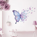 Purple Butterfly Wall Stickers For Bedroom Living Room Decoration Girls Room Wall Decals Removable Wallpaper PVC Murals MNP. 