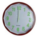 Silent Decor Red Round Dial With Radium Function Wall Clock For Office ,Hotel ,Restaurant, Home , Living Room Sweep Moment ( No Sound). 