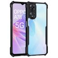 Oppo A58 5G / Oppo A78 5G (V Notch Lcd Display - Same Size)  Clear Transparent Bumper Black Cover Case -Non Yellowing. 