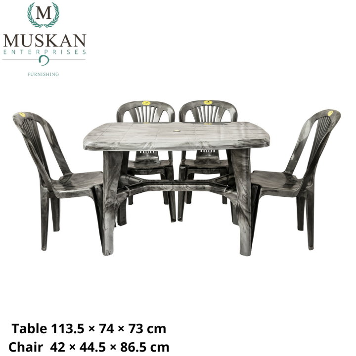 Prestige Dolphin Dining and 4 pc Chair Set