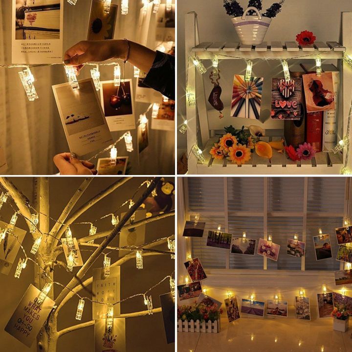 20L%20Photo%20Clip%20Lights%20LED%20Photo%20Hanging%20Light%20Decoration%20for%20Birthday%20Festival%20Festive%20Occasion%20Wedding%20Party%20for%20Home%20Patio%20Lawn%20Restaurants%20Hang%20Photos%20Cards%20Home%20Decor%20-%20Image%203