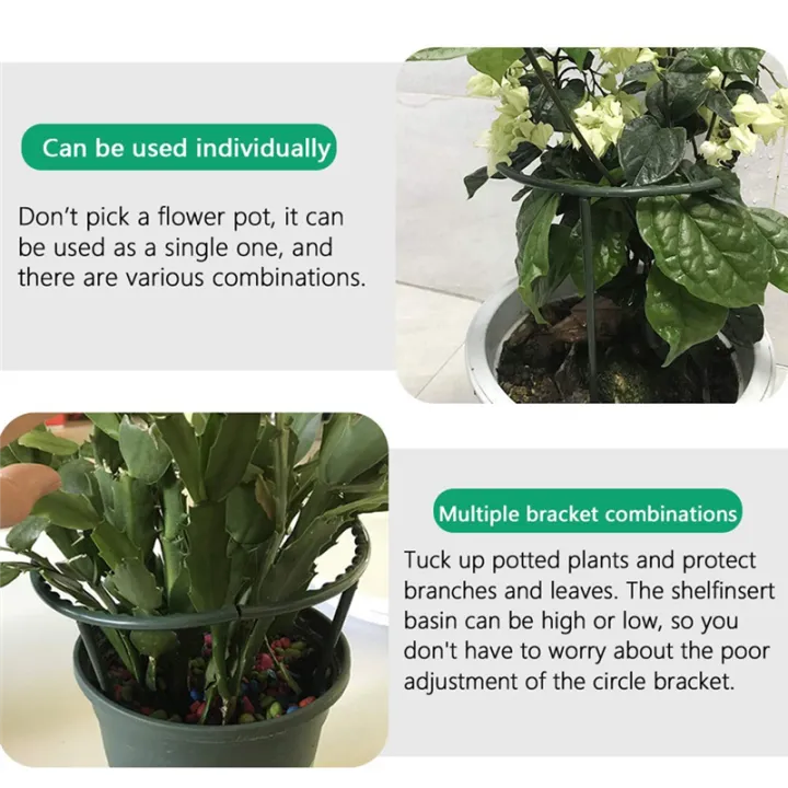 10%20Pack%20Plastic%20Half%20Round%20Plant%20Support%20Ring%20Plastic%20Plant%20Cage%20Holder%20Flower%20Pot%20Climbing%20-%20Image%204