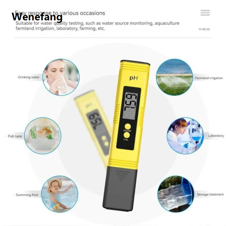 Wenefang Water Quality Tester High Precision PH Meter: 0.01 PH Accuracy New style 0-14 PH Measurement Range Perfect for Aquariums Swimming Pools