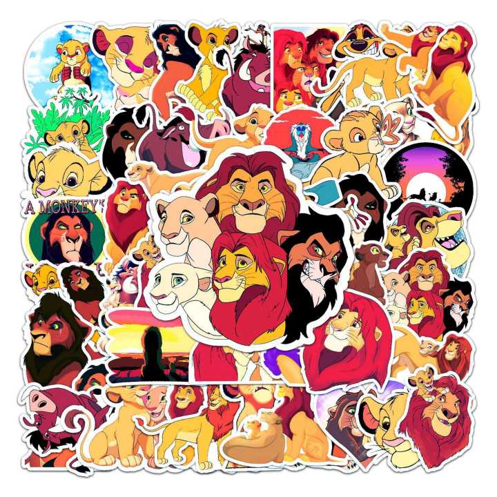 Artsy Home Cartoon The Lion King Stickers 25/50 Pcs