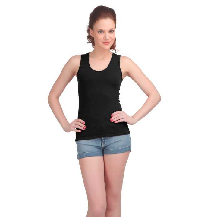 Black Plain Sando Women's Clothing