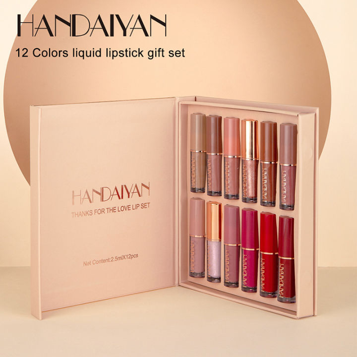 NumbTNumb%20HANDAIYAN%2012%20Color%20Matte%20Liquid%20Lipstick%20Kit%20Non%20Stick%20Cup%20Waterproof%20Lip%20Gloss%20Long%20Lasting%20Korean%20Cosmetics%20Makeup%20For%20Women%20-%20Image%202