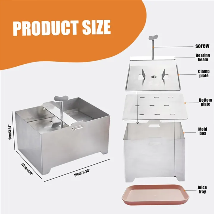Tofu%20Presses%20Tofu%20Press,%20Stainless%20Steel%20Tofu%20Presses,%20Adjustable%20Paneer%20Maker%20with%20Drain%20Hole%20and%20Drip%20Tray%20-%20Image%202