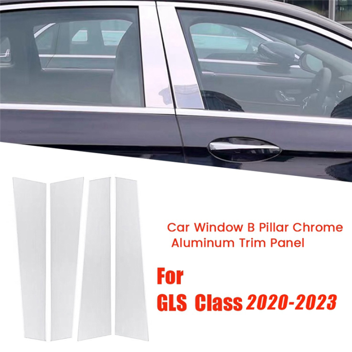 4Pcs%20Car%20Window%20B%20Pillar%20Strip%20Stickers%20for%20GLS%20Class%202016-2023%20Accessories%20Center%20Post%20Chrome%20Aluminum%20Trim%20Panel%20-%20Image%202
