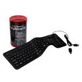 Flexible Keyboard, USB Wired 85 Keys Rollup Silent Typing Soft Touch Keyboard for PC Notebook Laptop(Black). 
