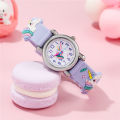 【The hottest this year】 Children's Watch   Cute Unicorn Pattern Quartz Watch   Colorful Plastic Belt Boys and Girls Wrist Watch. 