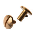 Solid Brass Button Stud Screw Nail Screw Back Leather Rivet Belt 10 PCS Arc 8mm & 10 PCS 10mm. 