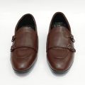 (Bruts) Double Belt Monk Styled Brown Penny Loafers Shoes For Men. 