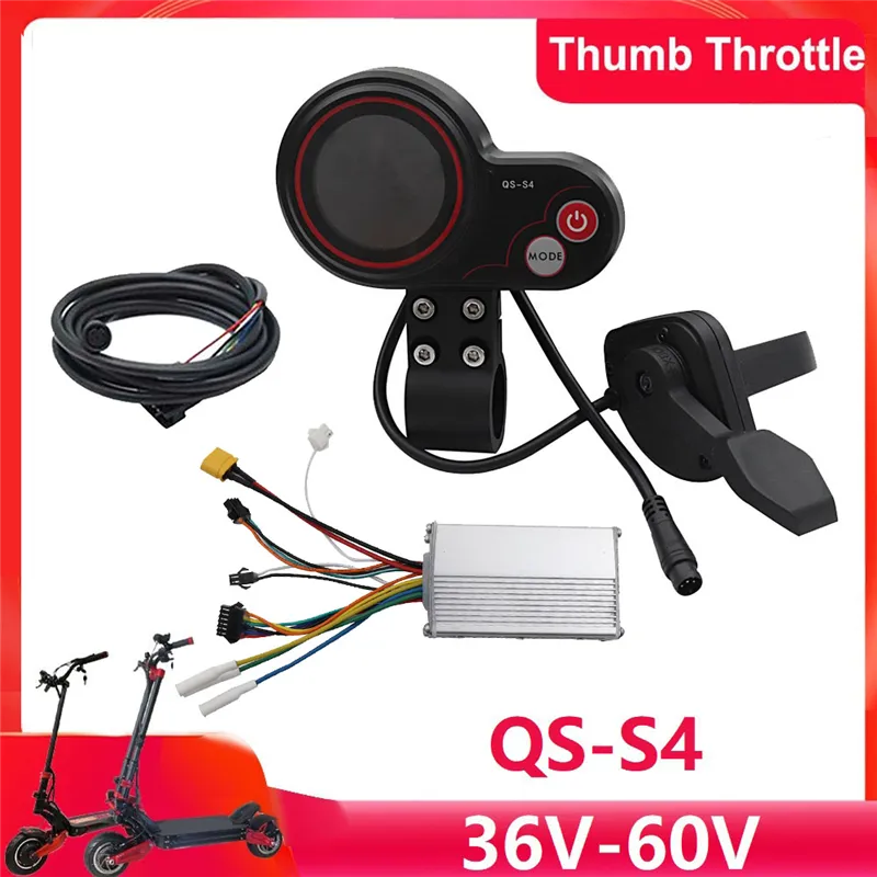 36V-60V QS-S4 Thumb Throttle LCD Display Kit+48V 800W Controller