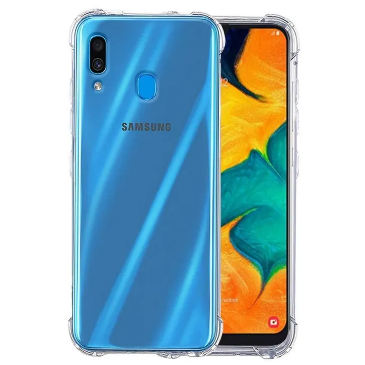 Samsung%20Galaxy%20A30/A20/M10S%20Airbag%20Case%20Anti%20Shock%20Resistant%20Clear%20View%20Transparent%20Silicone%20Back%20Cover%20-%20Image%203