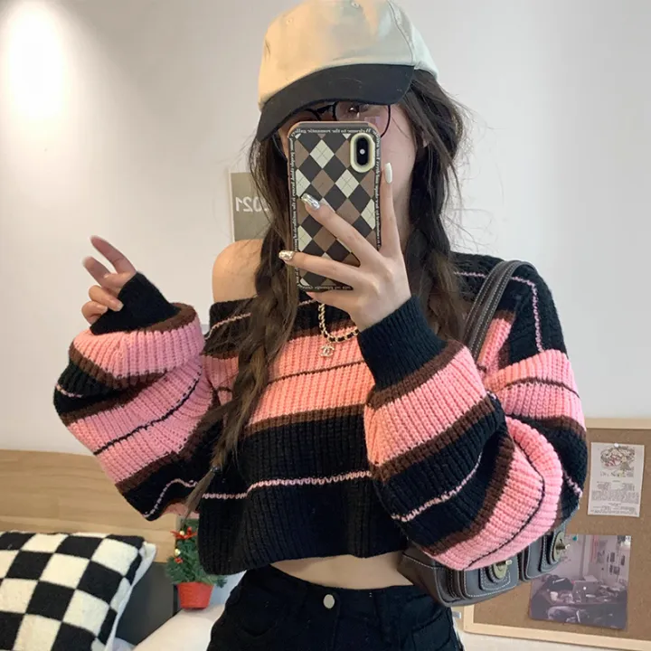 Women%20Striped%20Jumper%20Vintage%20Female%20Autumn%20Long%20Sleeve%20Casual%20Cropped%20Sweater%20-%20Image%207