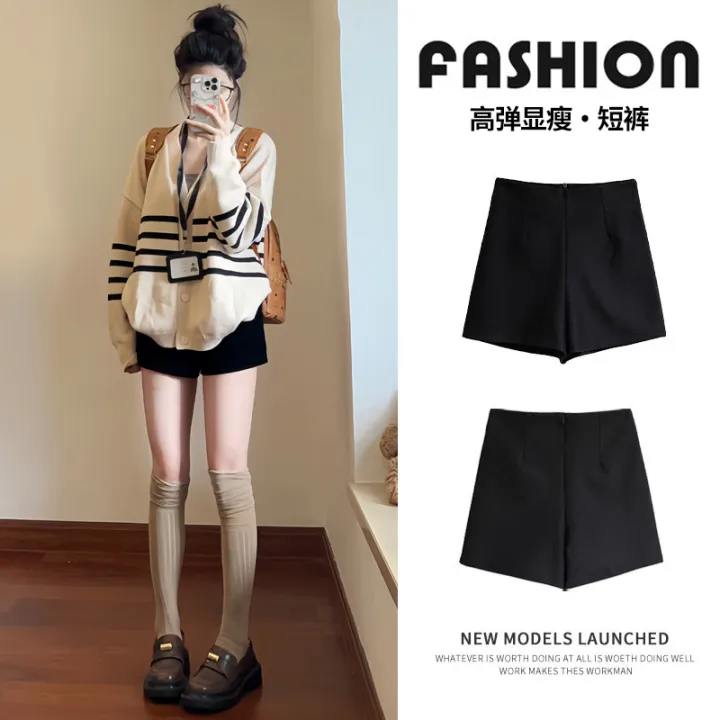 2025%20spring%20and%20summer%20new%20black%20suit%20super%20shorts%20women's%20autumn%20and%20winter%20high-waisted%20slim%20tight%20hot%20pants%20hot%20girls%20sports%20wear%20-%20Image%202