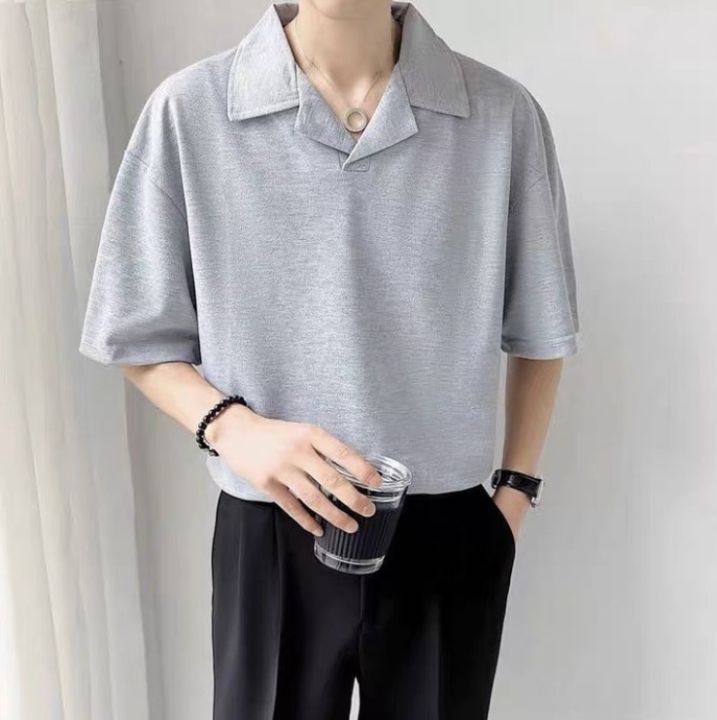 Neck Collar Drop T-Shirt For Men