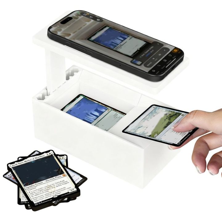 White Card Scanner Professional Quickly Scan Card Scanner Scanstand Adjustable Universal ...