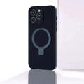 Apple iPhone 15 Pro Max Silicone Metal Stand MagSafe Cover. 