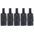 ARELENE 5X Black IEC-320 C14 Male Plug AC Power Inlet Socket Connector 250V 10A. 