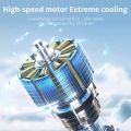 Large Air Volume 199-Speed Mini Handheld Turbo Fan Fast Cooling Adjustable Outdoor Portable Fan Rechargeable Powerful Ice Sensation Hurricane Fan Cooling Tools. 